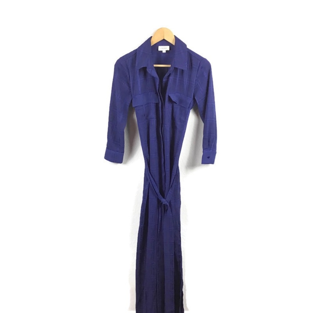 Lโagence Dress Maxi Check Chiffon Silk Cameron Long